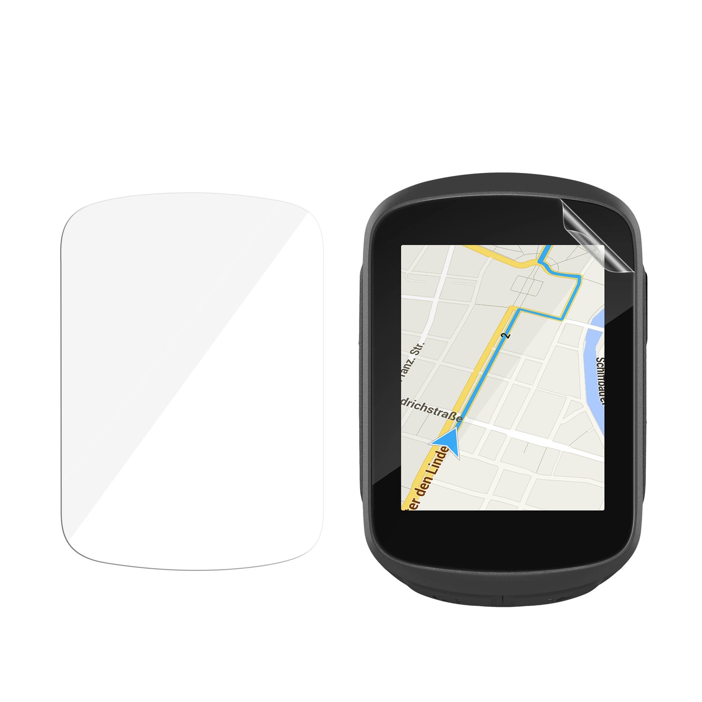 kwmobile 2x Fahrrad GPS Schutzfolie kompatibel mit Garmin Edge 130 Plus Folie - Set Displayschutzfolie für Bike GPS Computer - transparenter Displayschutz aus PMMA Transparent  