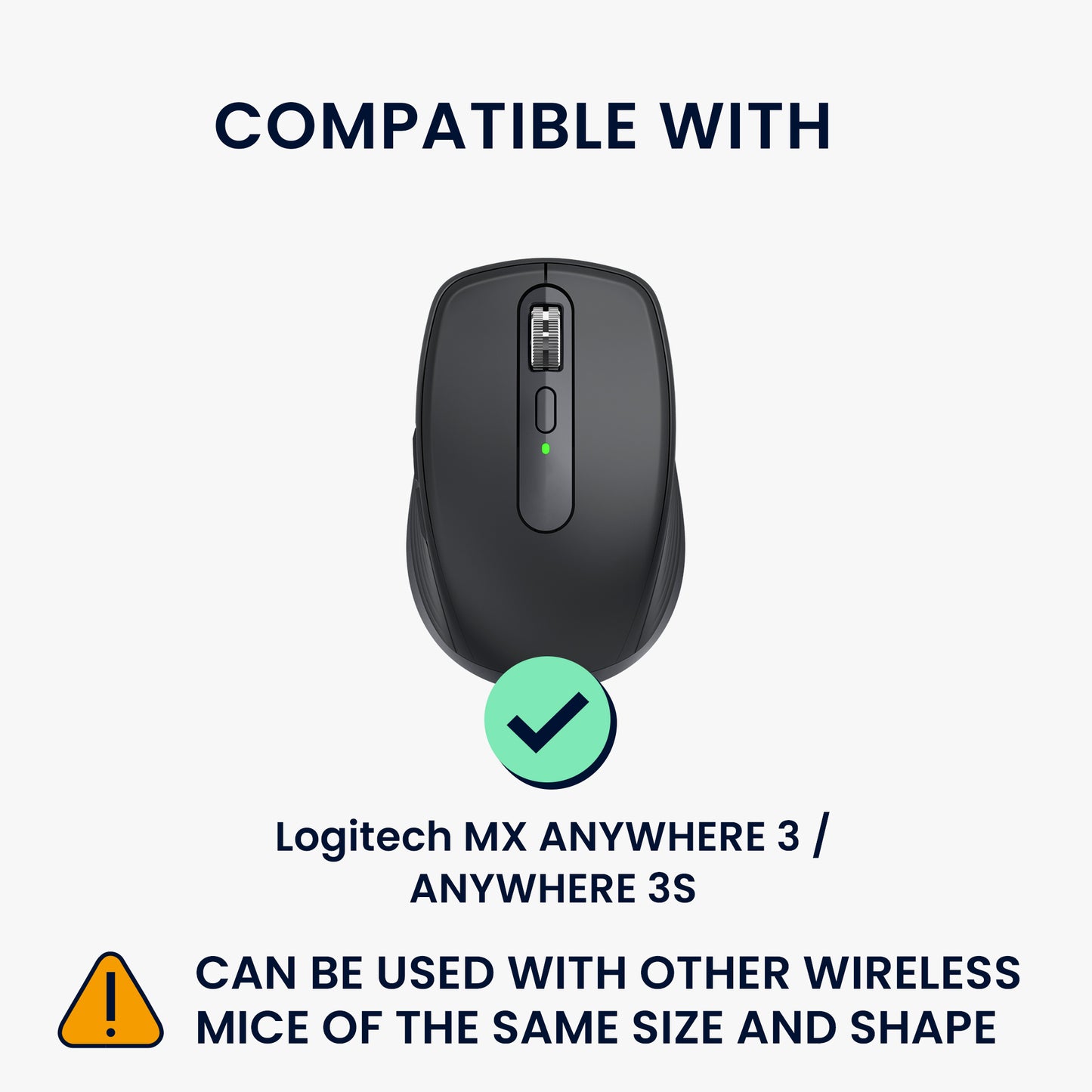 kwmobile Mouse Case compatible with Logitech MX ANYWHERE 3 / ANYWHERE 3S - Pouch for Bluetooth Mouse made of durable Neoprene Fabric