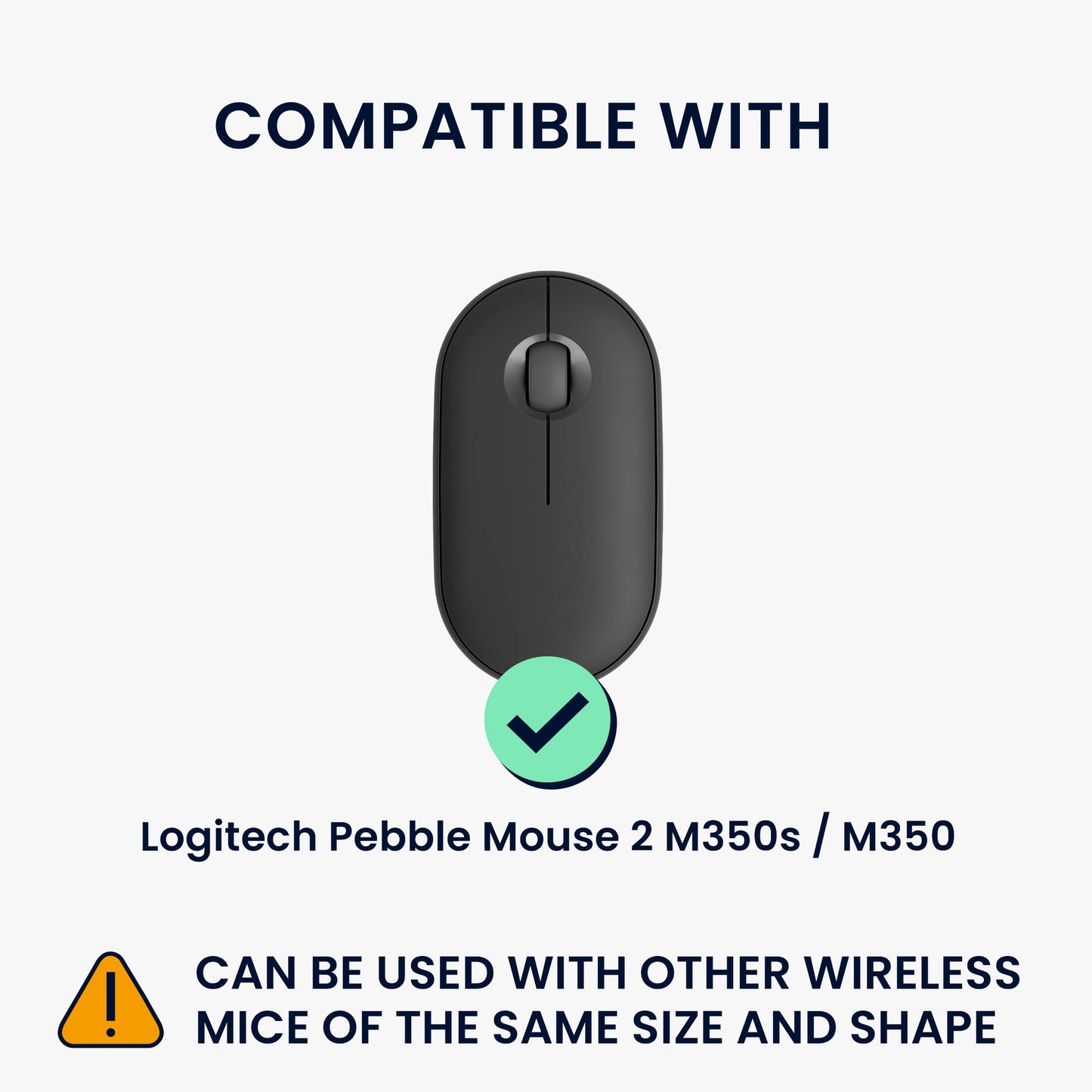 kwmobile Mouse Pouch compatible with Logitech Pebble Mouse 2 M350s / M350 Case - Cover for Bluetooth Mouse made of Neoprene Fabric
