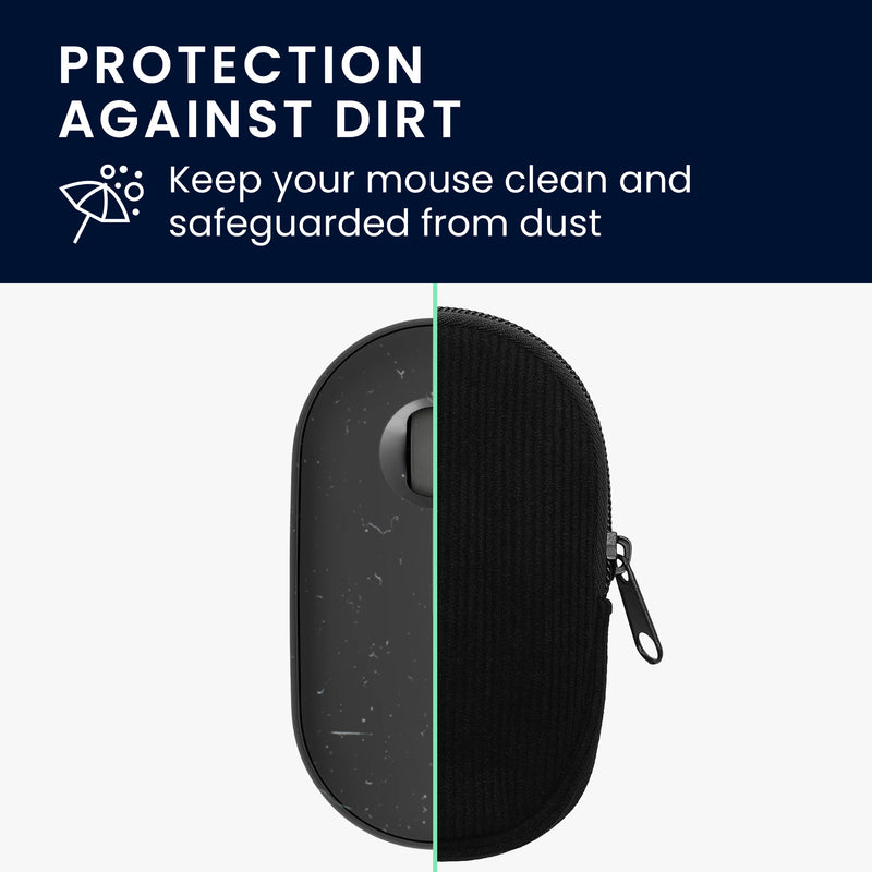kwmobile Mouse Pouch compatible with Logitech Pebble Mouse 2 M350s / M350 Case - Cover for Bluetooth Mouse made of Neoprene Fabric