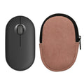 kwmobile Maus Tasche kompatibel mit Logitech Pebble Mouse 2 M350s / M350 Hülle - Case für Bluetooth Maus aus robustem Cord und Neopren Stoff - Altrosa Altrosa  