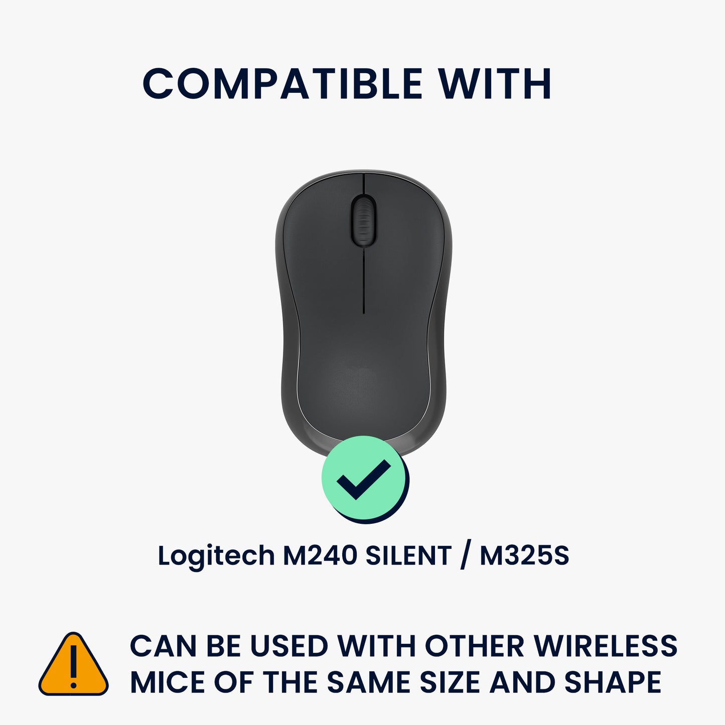 kwmobile Mouse Bag Compatible with Logitech M240 SILENT / M325S Case - Cover for Bluetooth Mouse Made of Robust Neoprene Fabric