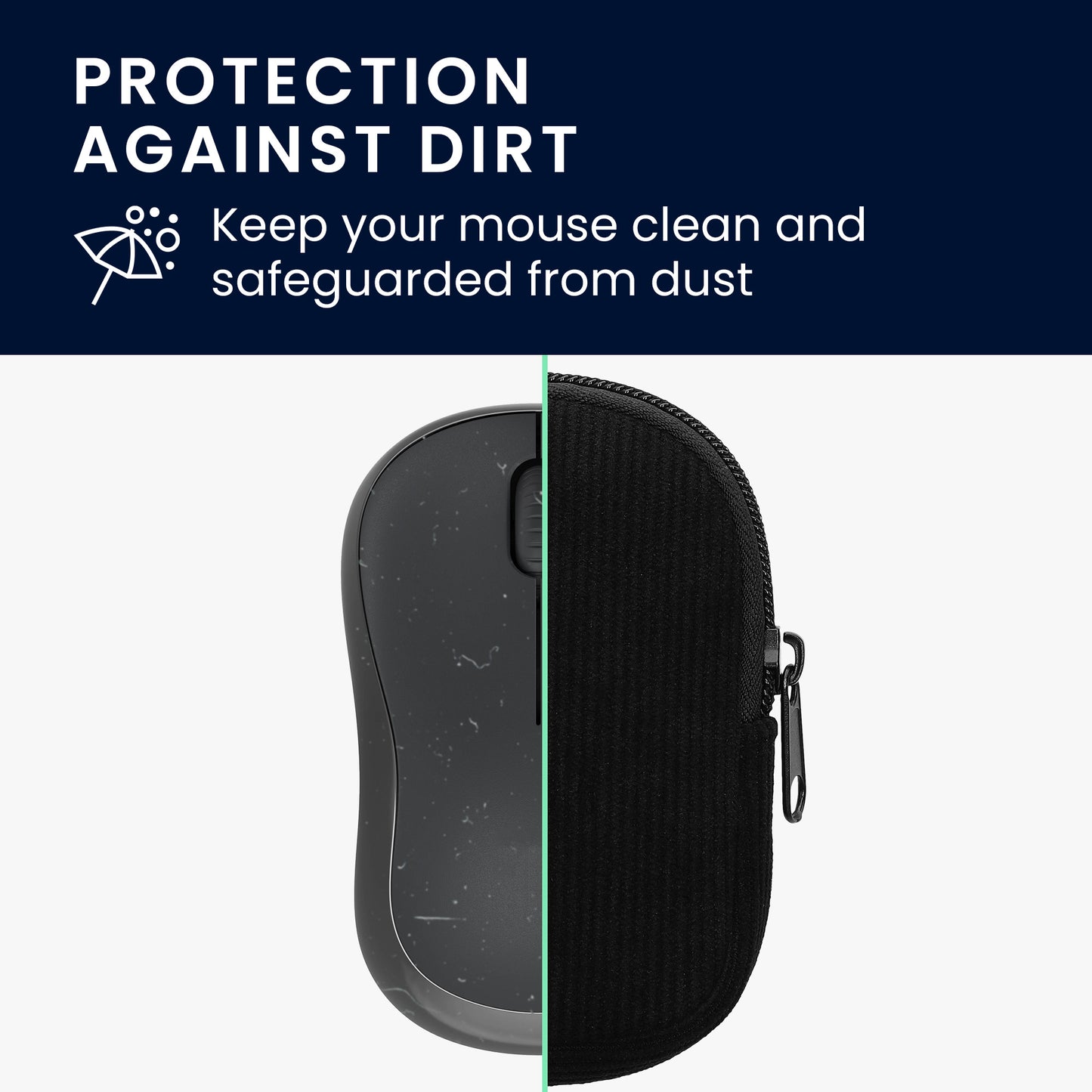 kwmobile Mouse Bag Compatible with Logitech M240 SILENT / M325S Case - Cover for Bluetooth Mouse Made of Robust Neoprene Fabric