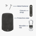 kwmobile Car Key Fob Cover Compatible with Mazda 3-Button CX30 CX50 CX60 CX90 MX-30 - Faux Leather Key Fob Case