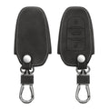 kwmobile Autoschlüssel Hülle kompatibel mit Opel 3-Tasten Smartkey Autoschlüssel Keyless Go - Nubuklederoptik - Kunstleder Schutzhülle Schlüsselhülle Cover - Dunkelgrau Dunkelgrau  