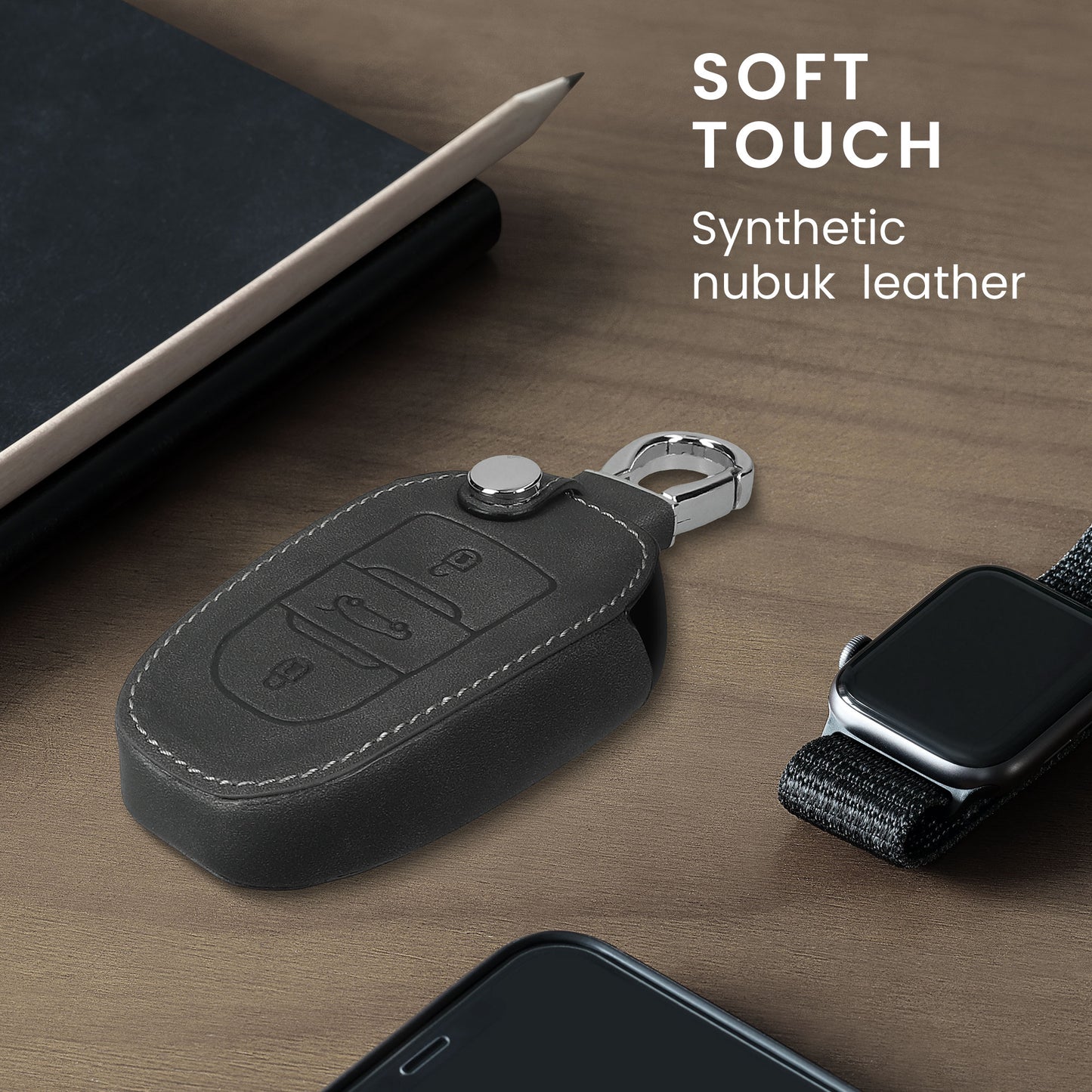 kwmobile Car Key Cover compatible with Opel 3-Button Smart Key Keyless Go Protective Case Cover