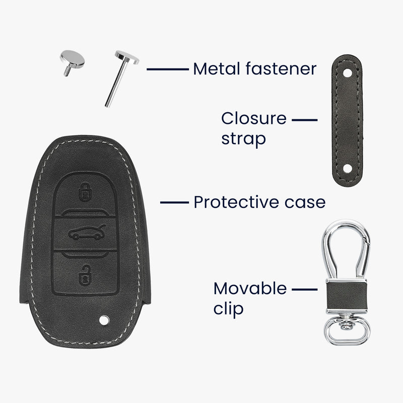 kwmobile Car Key Cover compatible with Opel 3-Button Smart Key Keyless Go Protective Case Cover
