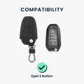 kwmobile Car Key Cover compatible with Opel 3-Button Smart Key Keyless Go Protective Case Cover