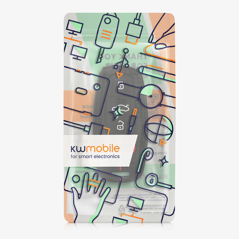 kwmobile Car Key Cover compatible with Audi A6 A7 A8 Q7 Q8 3-Button Car Keyless Fob