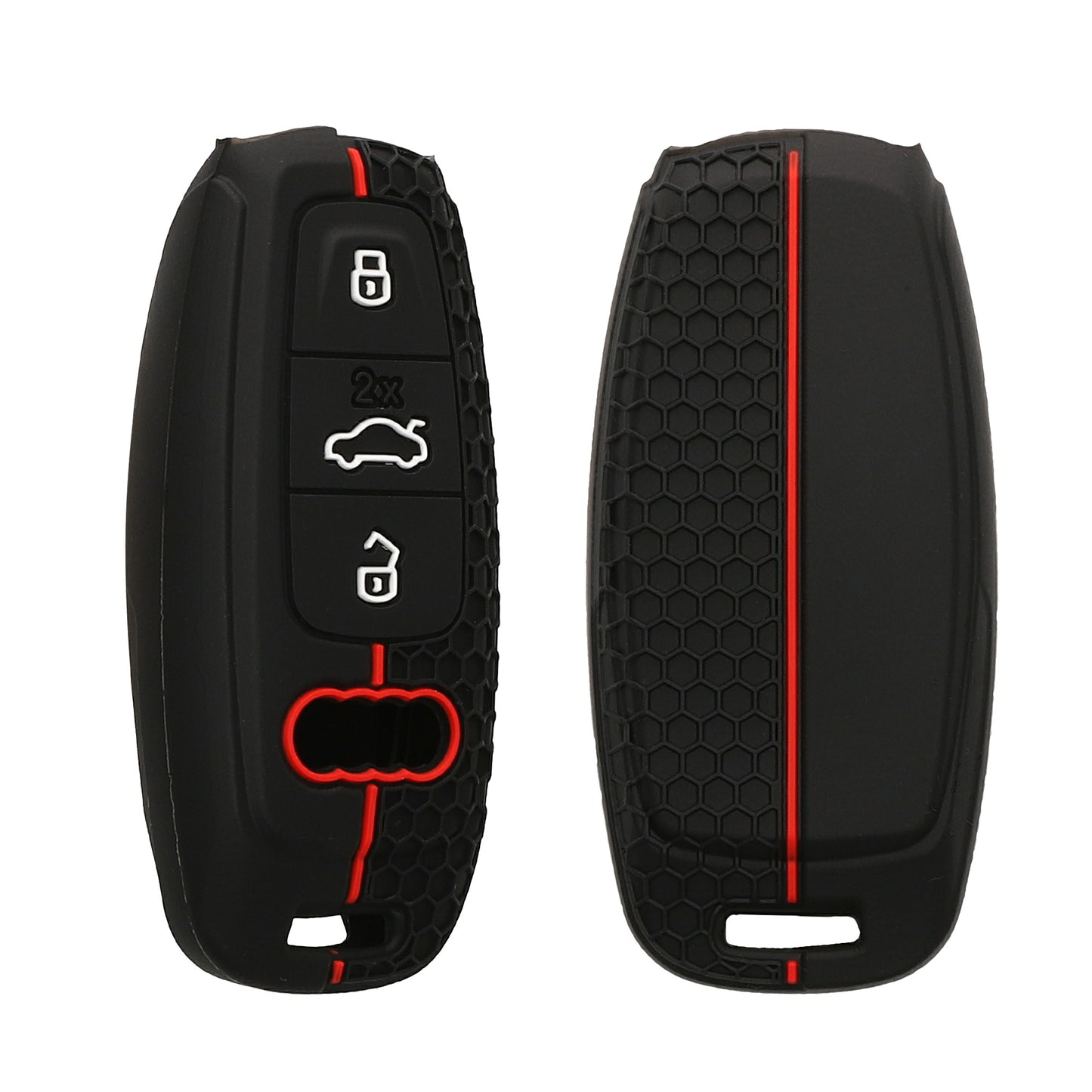 kwmobile Car Key Cover compatible with Audi A6 A7 A8 Q7 Q8 3-Button Car Keyless Fob
