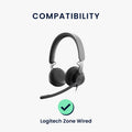 kwmobile Ear Pads for Logitech Zone Wired Headphones Replacement Parts Over-Ear Headphones