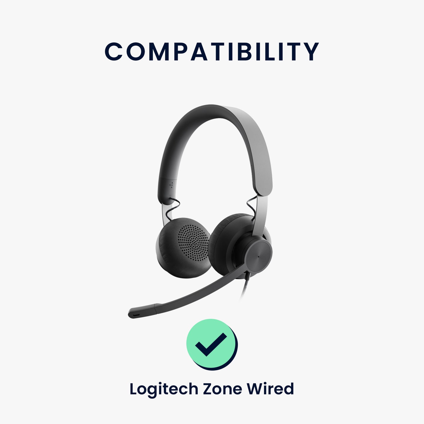 kwmobile Ear Pads for Logitech Zone Wired Headphones Replacement Parts Over-Ear Headphones