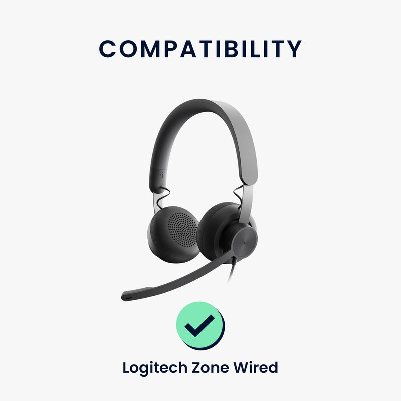 kwmobile Ear Pads for Logitech Zone Wired Headphones Replacement Parts Over-Ear Headphones