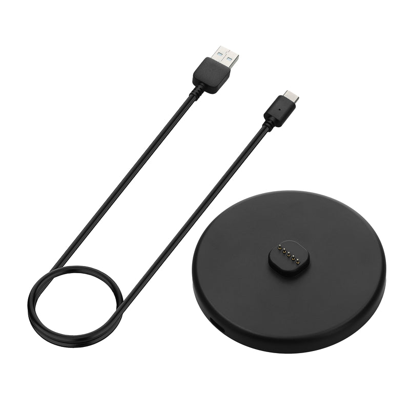 kwmobile Ladeschale kompatibel mit Sony LinkBuds Speaker - Ladestation mit USB C Ladekabel - Ladegerät tragbar - Schwarz Schwarz  