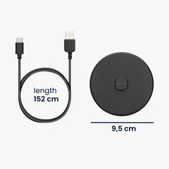 kwmobile Ladeschale kompatibel mit Sony LinkBuds Speaker Ladestation mit USB C Ladekabel Ladegerät tragbar - Schwarz