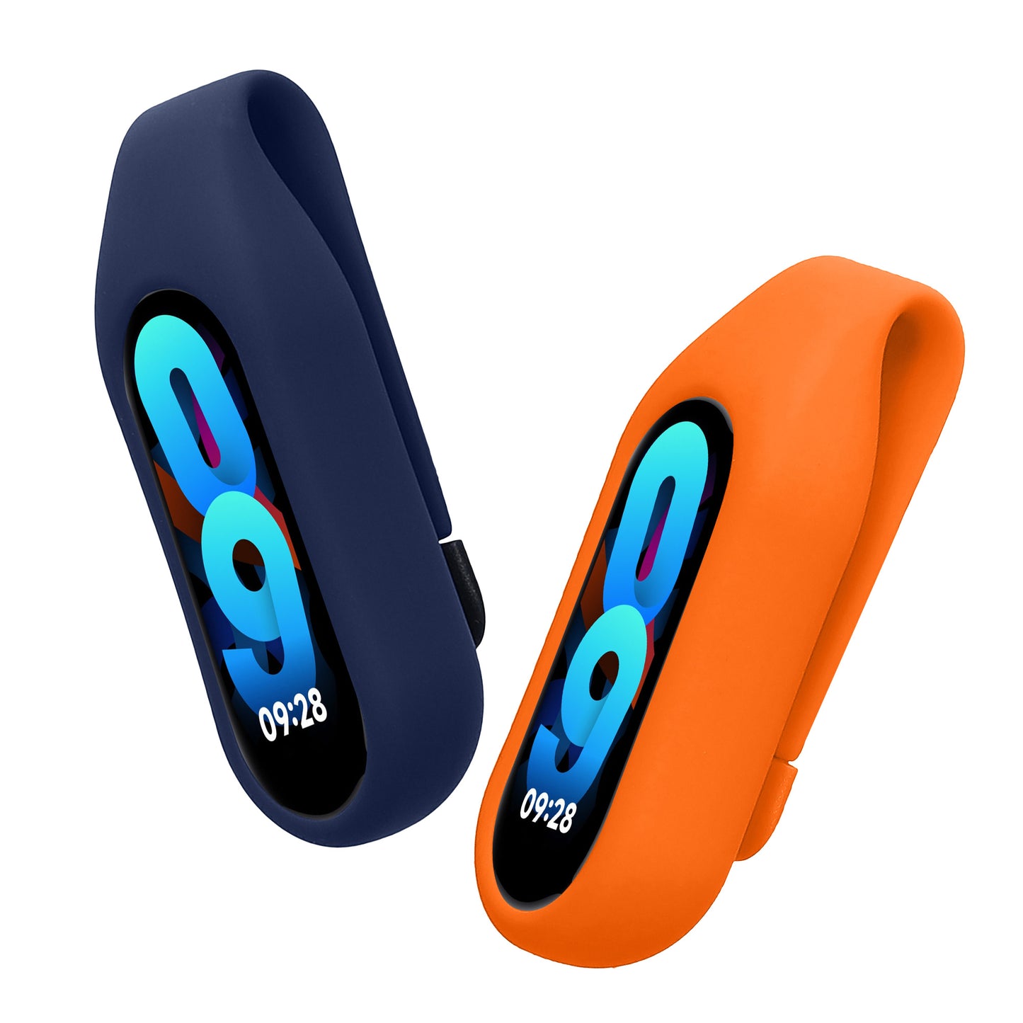 kwmobile Clip Halter kompatibel mit Xiaomi Mi Band 10 / 9 / 8 - Silikon Fitnesstracker Halterung - ohne Tracker Dunkelblau  [dsg03]