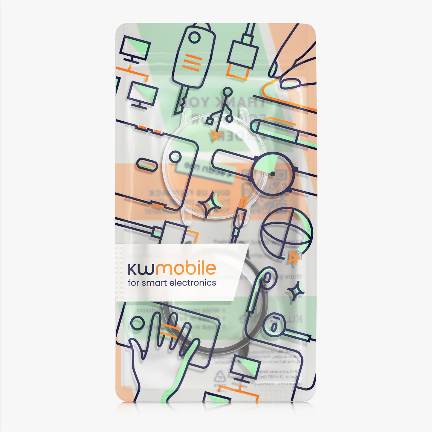 kwmobile Full Body Display Cover Set for Garmin vivoactive 6 (42mm) / Active 6 Protective Case
