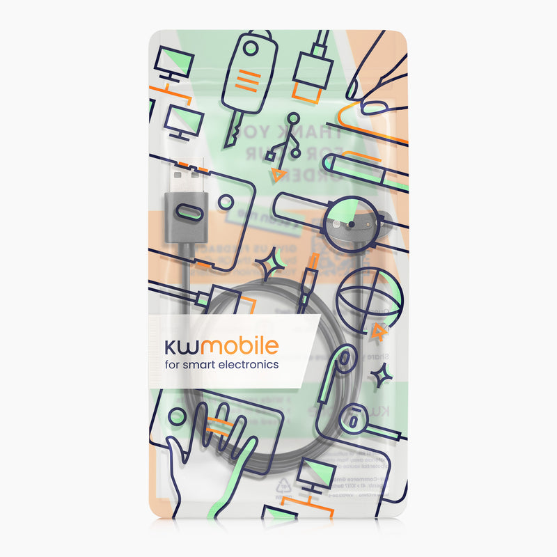 kwmobile USB Cable Charger compatible with Ticwatch Pro 5 Enduro / Pro 3 / E3 / Atlas Charging Cable Smart Watch Replacement Cable Fitness Tracker Charger