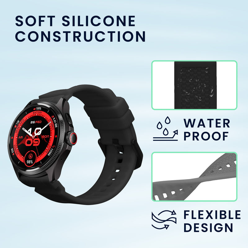 kwmobile Watch Strap for Ticwatch Pro 5 Enduro / Pro 5 / Atlas / iTouch Air 3 Strap Fitness Tracker Band Set Replacement Strap Smartwatch