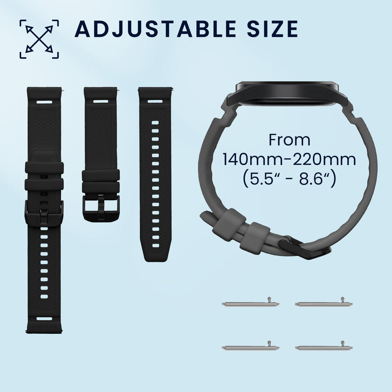 kwmobile Watch Strap for Ticwatch Pro 5 Enduro / Pro 5 / Atlas / iTouch Air 3 Strap Fitness Tracker Band Set Replacement Strap Smartwatch