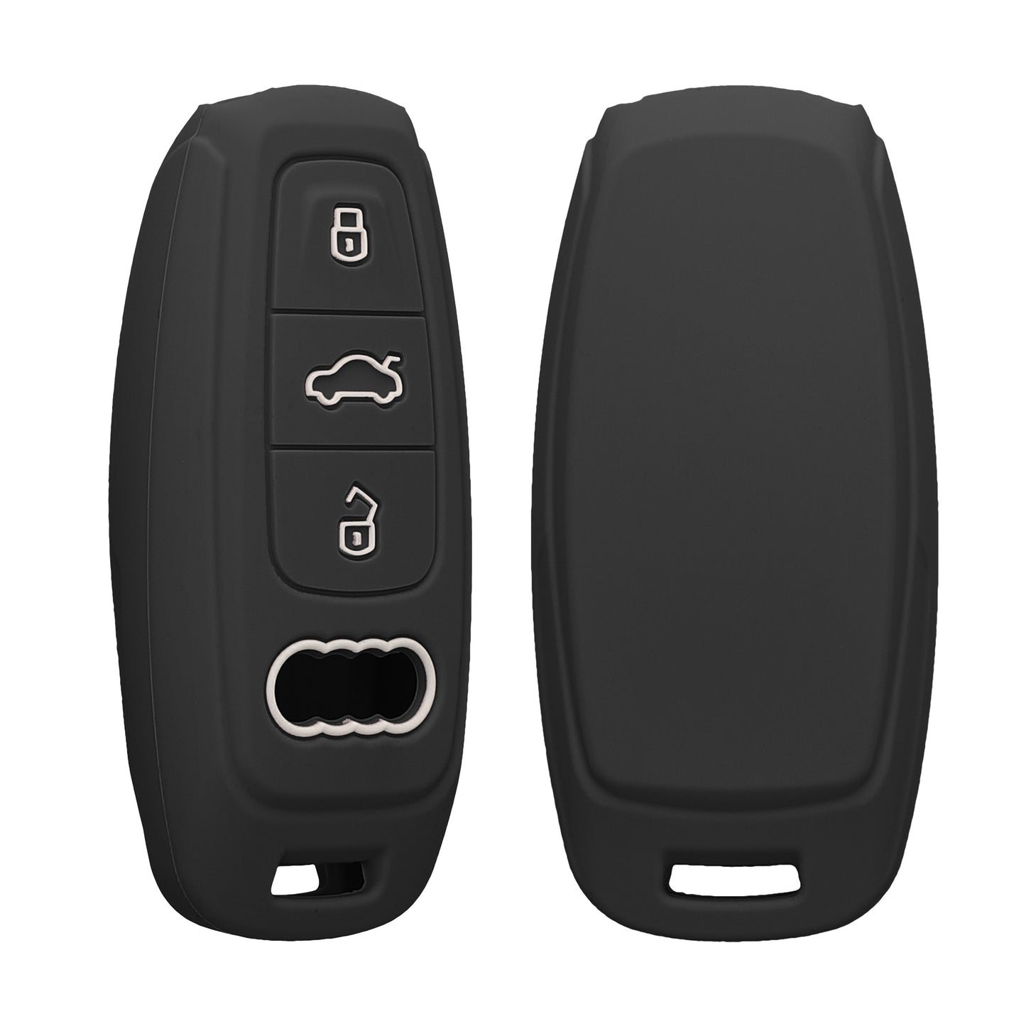 kwmobile Car Key Cover Compatible with Audi A6 A7 A8 Q7 Q8 3-Button Car Key Keyless