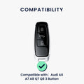 kwmobile Car Key Cover Compatible with Audi A6 A7 A8 Q7 Q8 3-Button Car Key Keyless