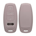 kwmobile Autoschlüssel Silikon Hülle kompatibel mit Audi A6 A7 A8 Q7 Q8 3-Tasten Autoschlüssel Keyless - Schlüsselhülle in Purple Cloud Purple Cloud  