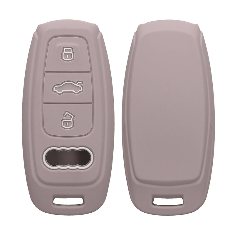 kwmobile Autoschlüssel Silikon Hülle kompatibel mit Audi A6 A7 A8 Q7 Q8 3-Tasten Autoschlüssel Keyless - Schlüsselhülle in Purple Cloud Purple Cloud  
