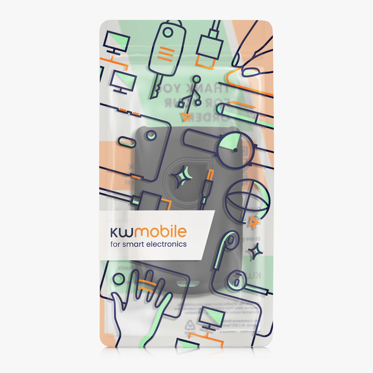 kwmobile Car Key Cover compatible with Volvo 4-Button Car Key Keyless Go - Key Cover