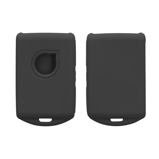 kwmobile Autoschlüssel Silikon Hülle kompatibel mit Volvo 4-Tasten Autoschlüssel Keyless Go - Schlüsselhülle in Schwarz matt Schwarz matt  