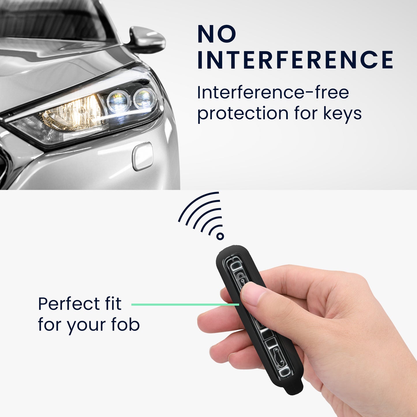 kwmobile Car Key Cover compatible with Volvo 4-Button Car Key Keyless Go - Key Cover