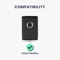kwmobile Car Key Cover compatible with Volvo 4-Button Car Key Keyless Go - Key Cover
