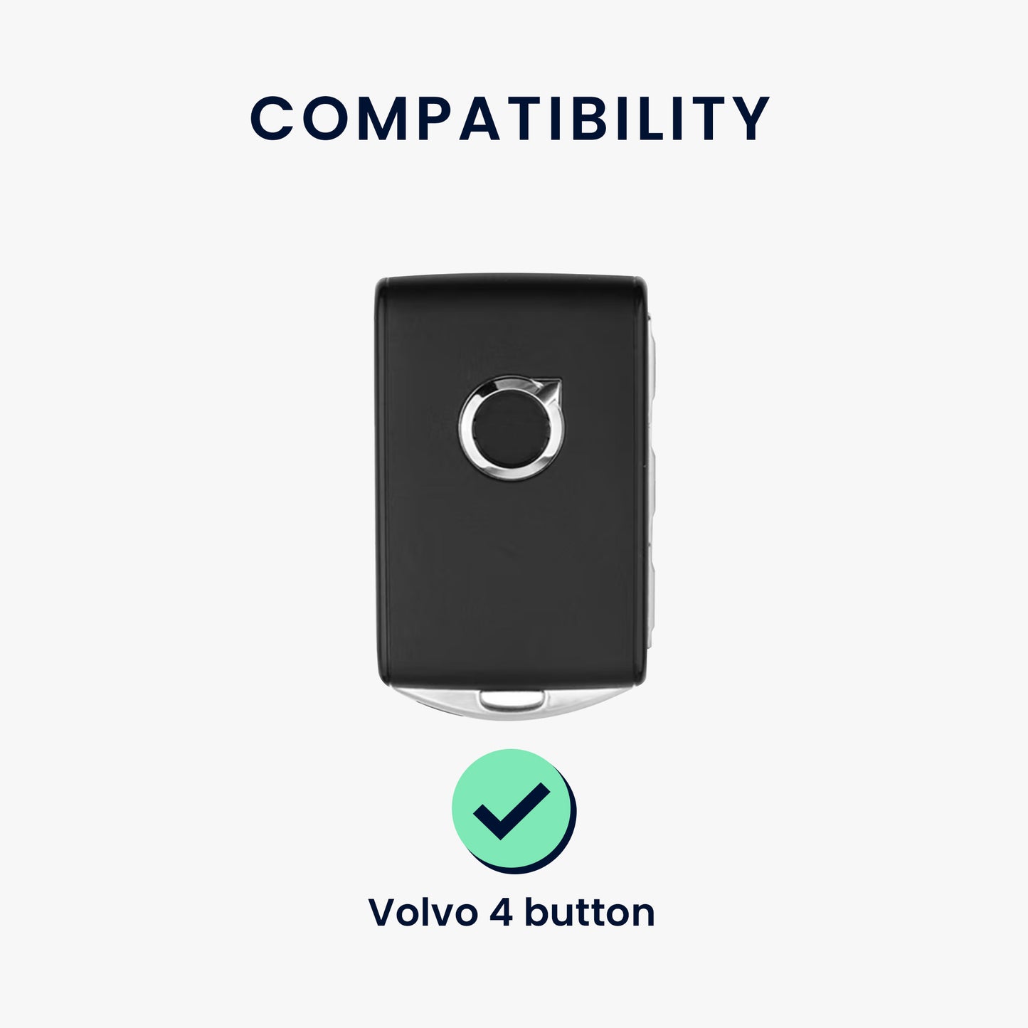 kwmobile Car Key Cover compatible with Volvo 4-Button Car Key Keyless Go - Key Cover
