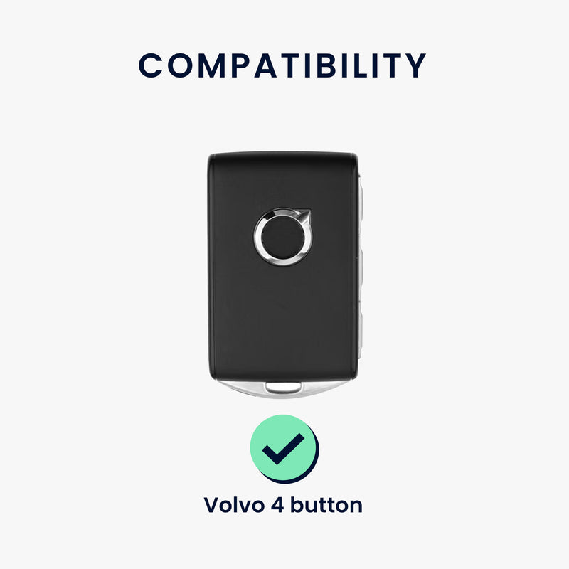kwmobile Car Key Cover compatible with Volvo 4-Button Car Key Keyless Go - Key Cover