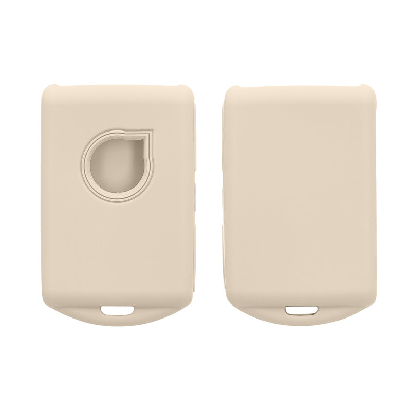 kwmobile Autoschlüssel Silikon Hülle kompatibel mit Volvo 4-Tasten Autoschlüssel Keyless Go - Schlüsselhülle in Creme Creme  