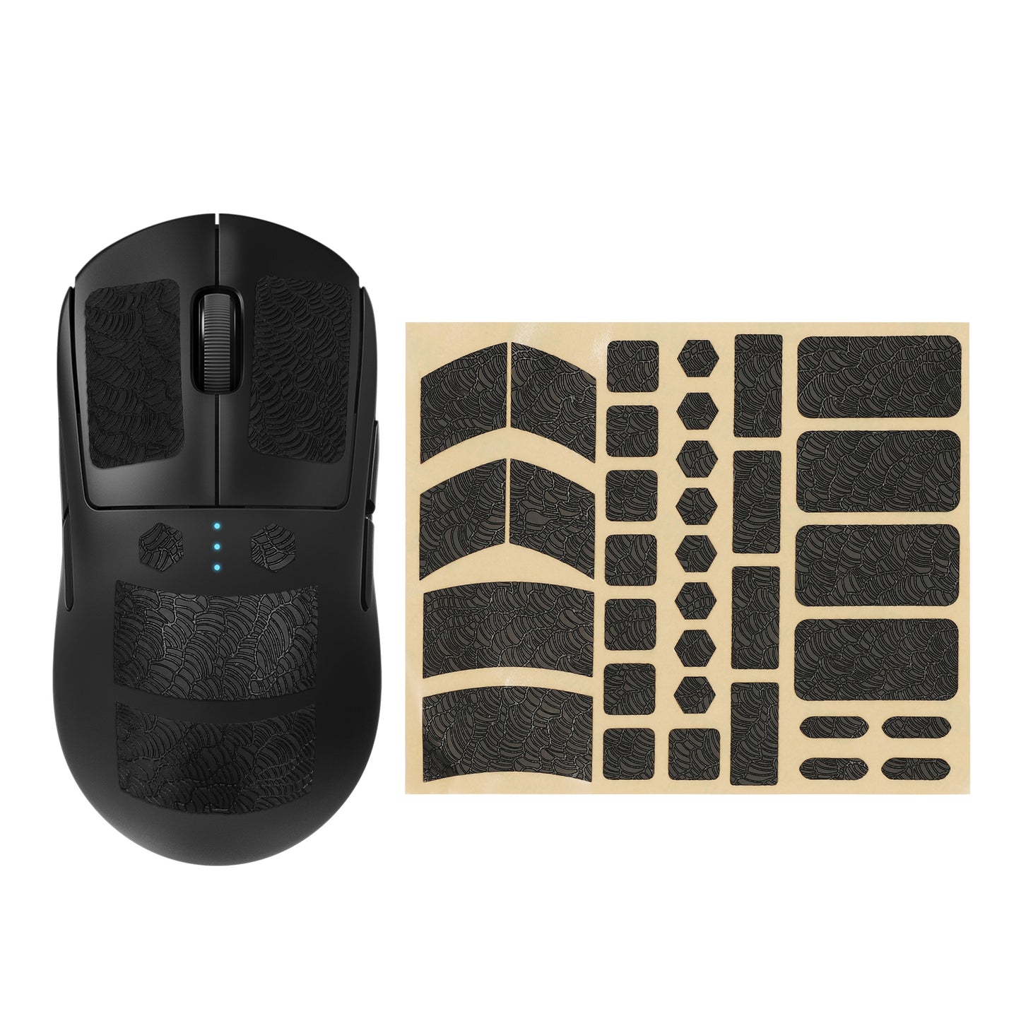 kwmobile Gaming Mouse Grip Tape for Universal Wireless Mouse Mouse Grip - Non-Slip Grip Tape for PC Mouse - Mouse Grip Tape in Various Sizes