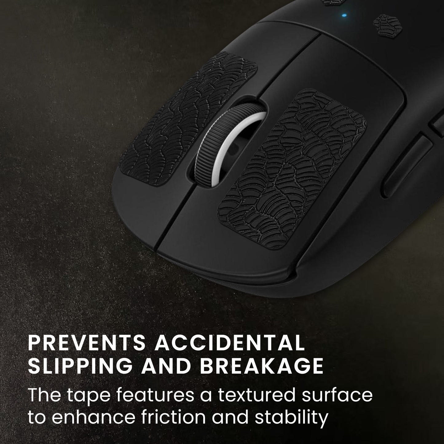 kwmobile Gaming Mouse Grip Tape for Universal Wireless Mouse Mouse Grip - Non-Slip Grip Tape for PC Mouse - Mouse Grip Tape in Various Sizes
