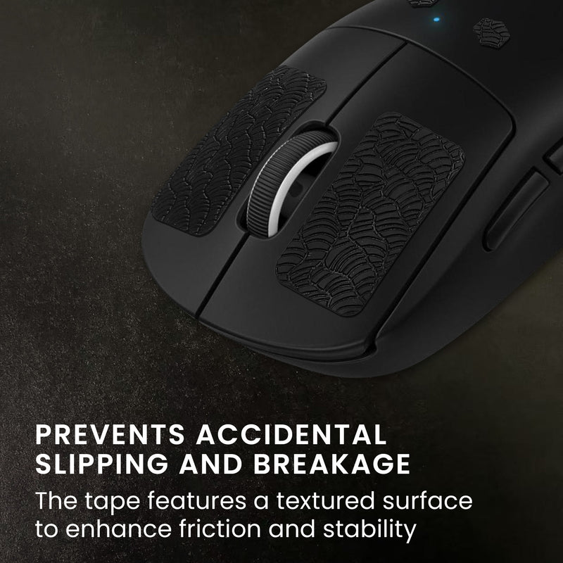 kwmobile Gaming Mouse Grip Tape for Universal Wireless Mouse Mouse Grip - Non-Slip Grip Tape for PC Mouse - Mouse Grip Tape in Various Sizes