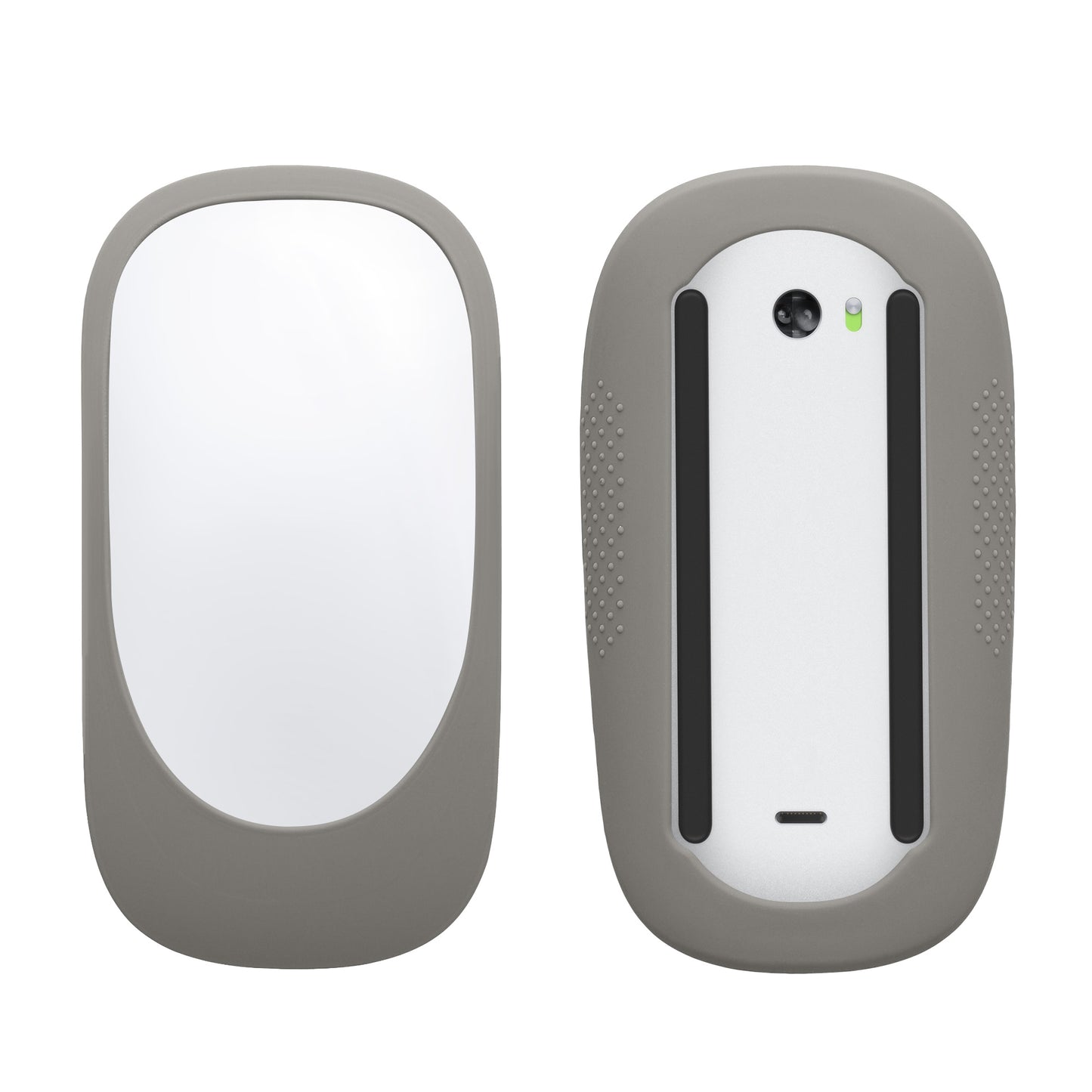 kwmobile Silikon Schutzhülle kompatibel mit Apple Magic Mouse 1 / 2 Hülle - Rutschfestes PC Maus Cover aus softem Silikon - Grau Grau  