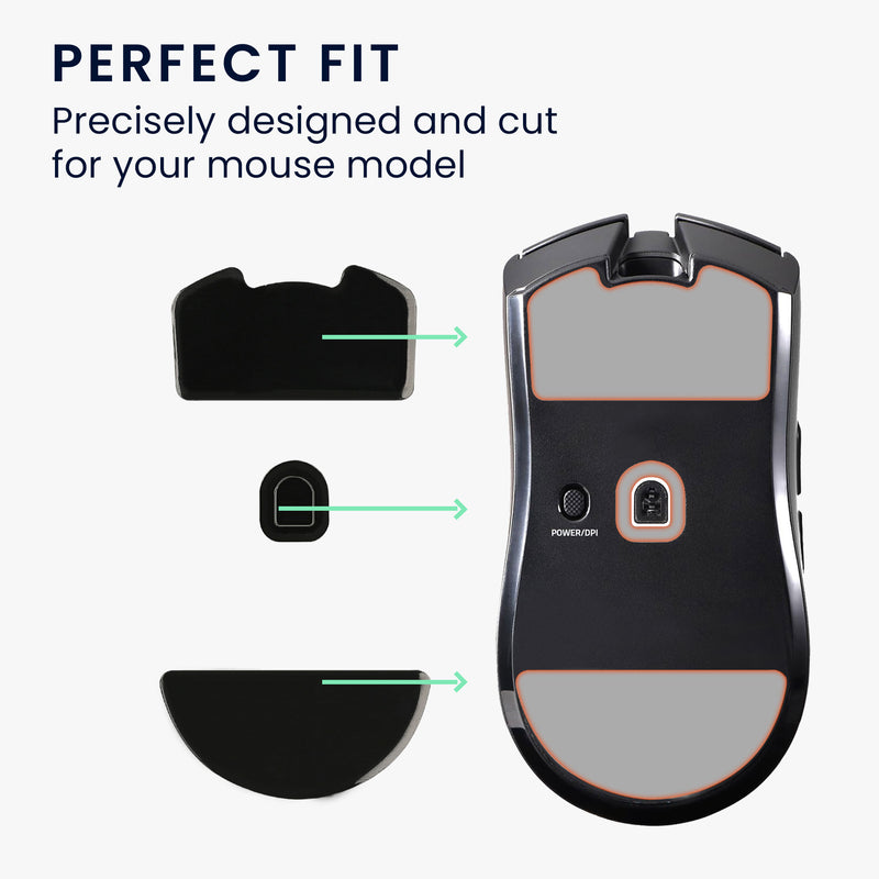 kwmobile Mouse Feet Stickers compatible with Razer Viper V3 Pro Replacement Glides Mouse Feet Precision Fit Mouse Glides