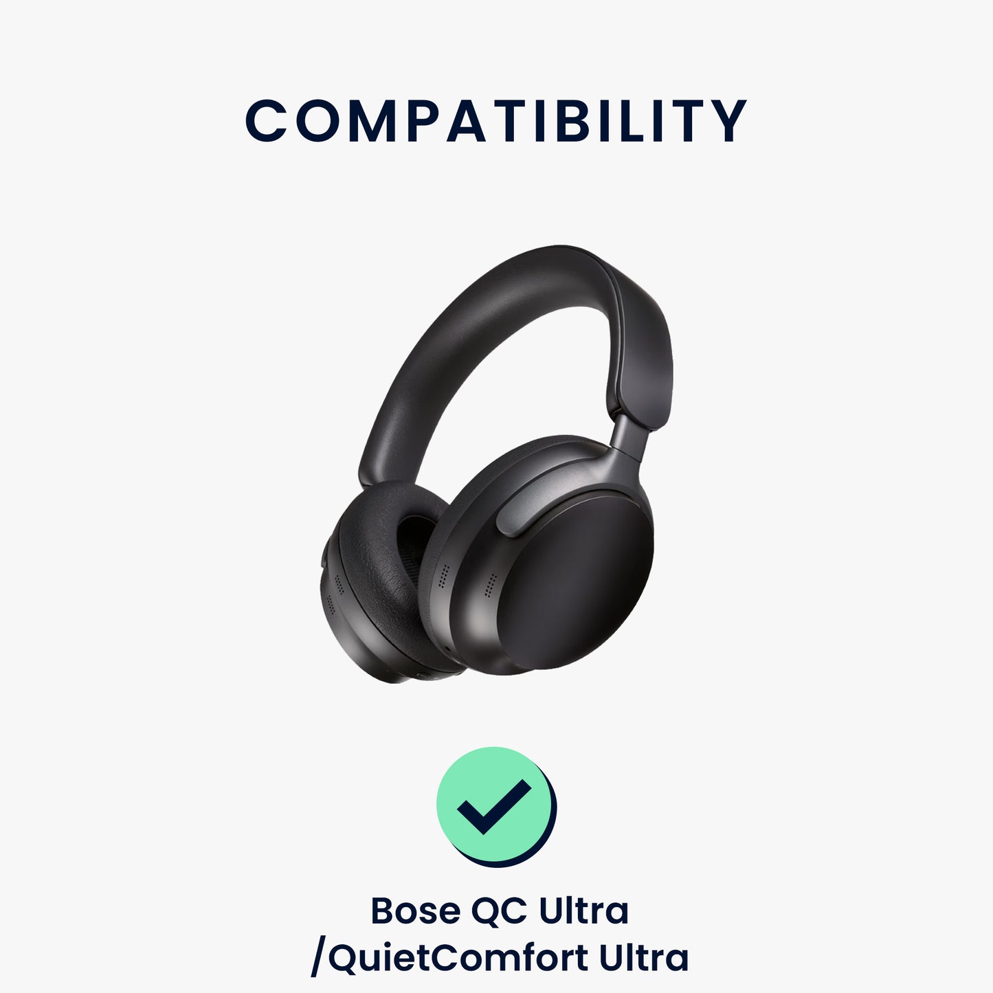 kwmobile Ear Pads for Bose QC Ultra / QuietComfort Ultra Earpad Replacement Headphone Spare Parts Over Ear Headphones