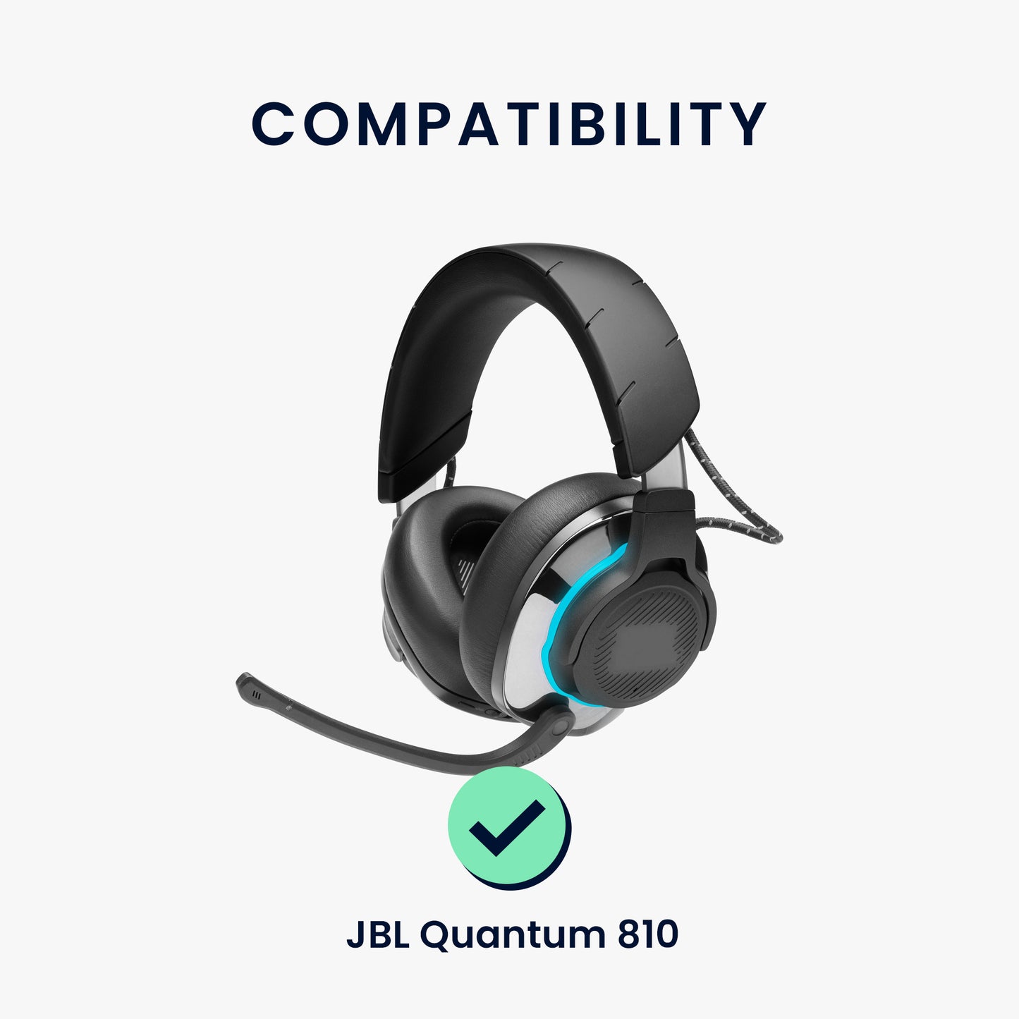 kwmobile Ear Pads for JBL Quantum 810 Ear Cushion Replacement Headphone Spare Parts Over Ear Headphones
