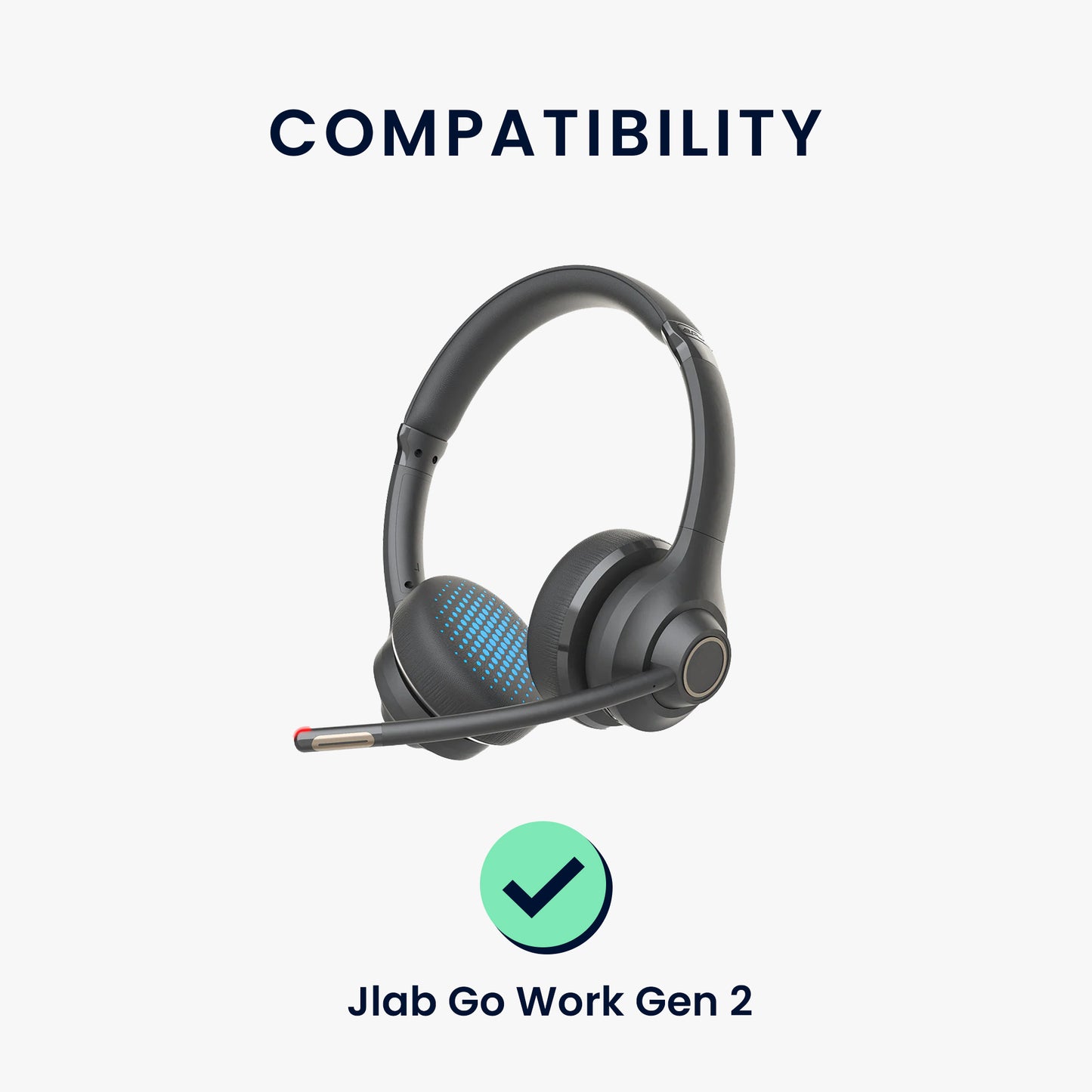 kwmobile Ear Pads for Jlab Go Work Gen 2 Earpads Replacement Headphone Spare Parts Headphone Replacement Pads Over Ear Headphones