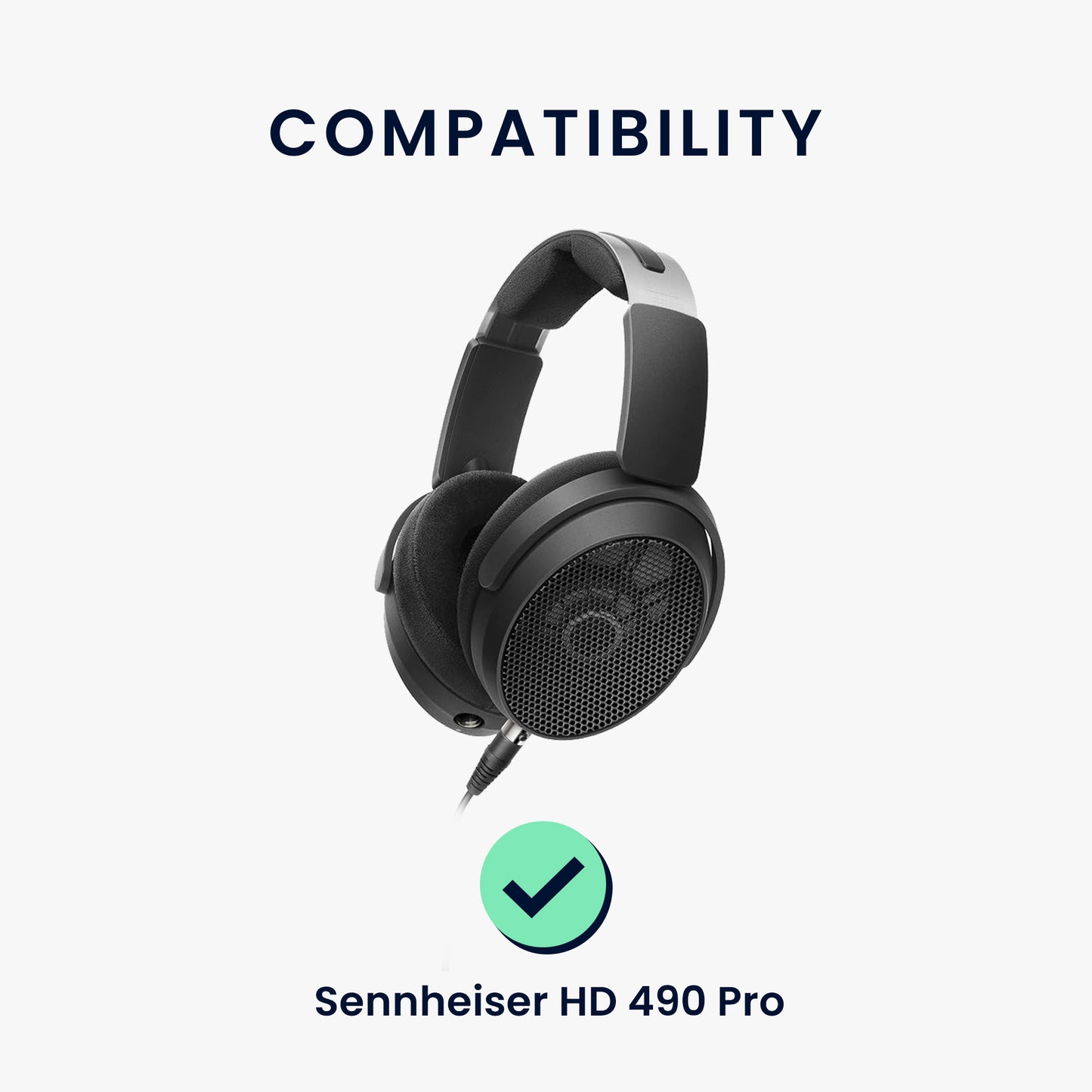 kwmobile Ear Pads for Sennheiser HD 490 Pro Earpads Replacement Headphone Spare Parts Headphone Replacement Pads for Over-Ear Headphones