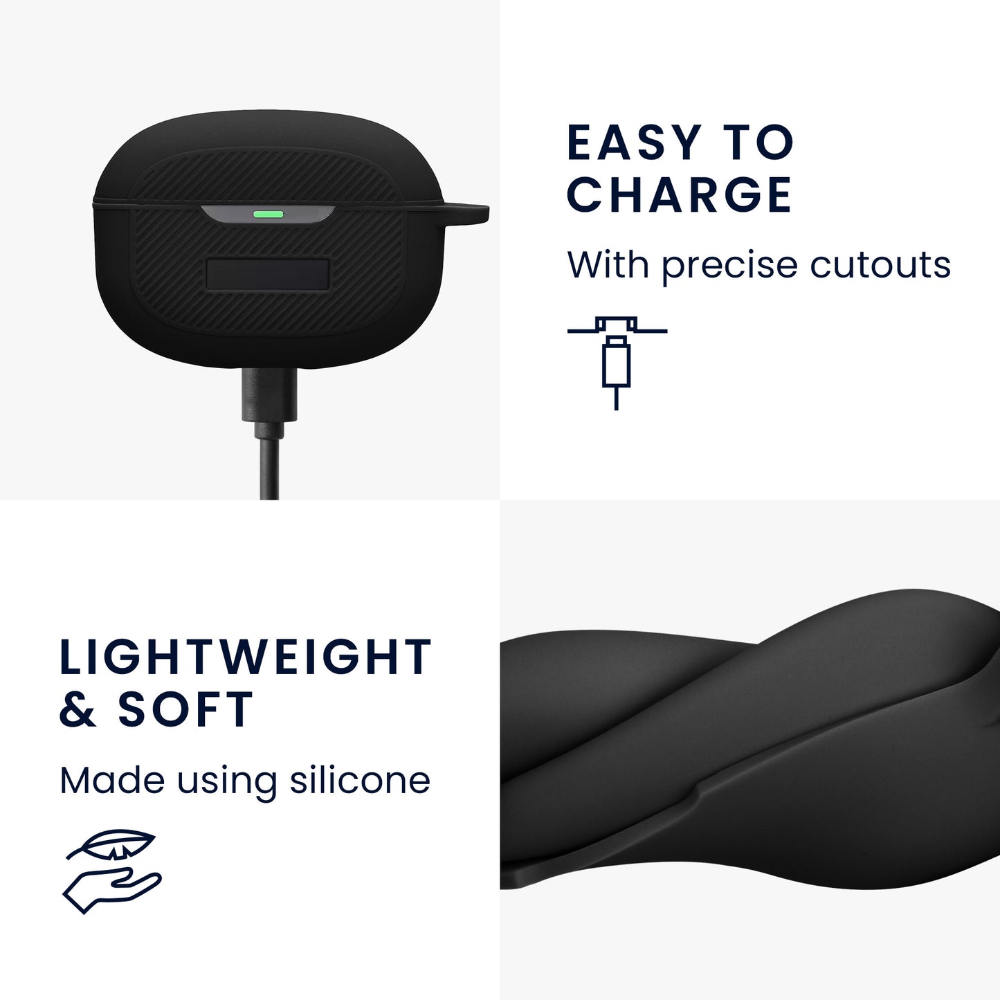 kwmobile Case Compatible with Raycon The Everyday Case - Headphone Case - Protective Cover