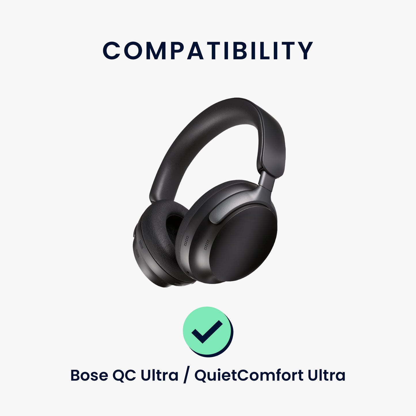 kwmobile Ear Pads for Bose QC Ultra / QuietComfort Ultra Ear Cushions Replacement Headphone Parts with Cooling Effect