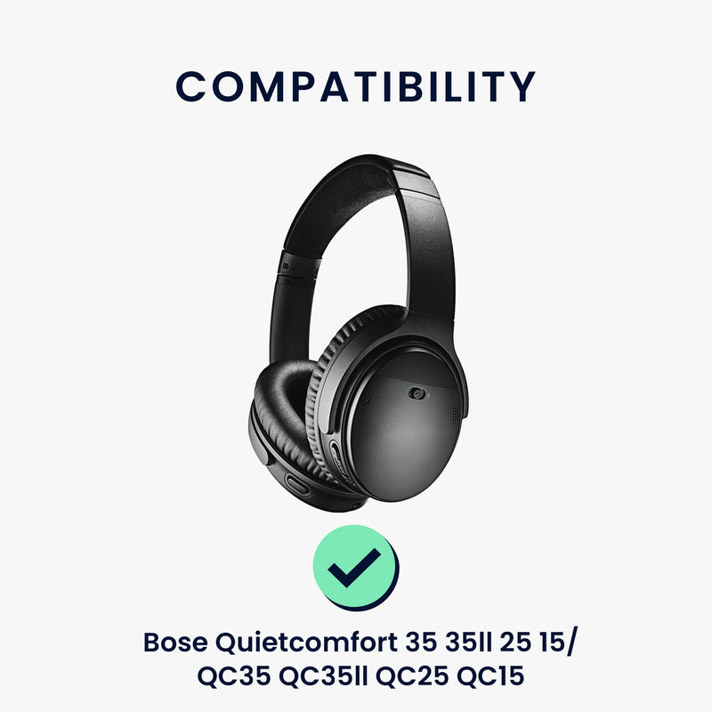 kwmobile Ear Pads for Bose Quietcomfort 35 35II 25 15 / QC35 QC35II QC25 QC15 Earpads Replacement Ear Cushion Headphone Spare Parts Headphone Replacement Pads with Cooling Effect