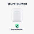 kwmobile Case for Apple Airpods 1 & 2 with Loop - Protective Cover with Keychain - Headphone Cover