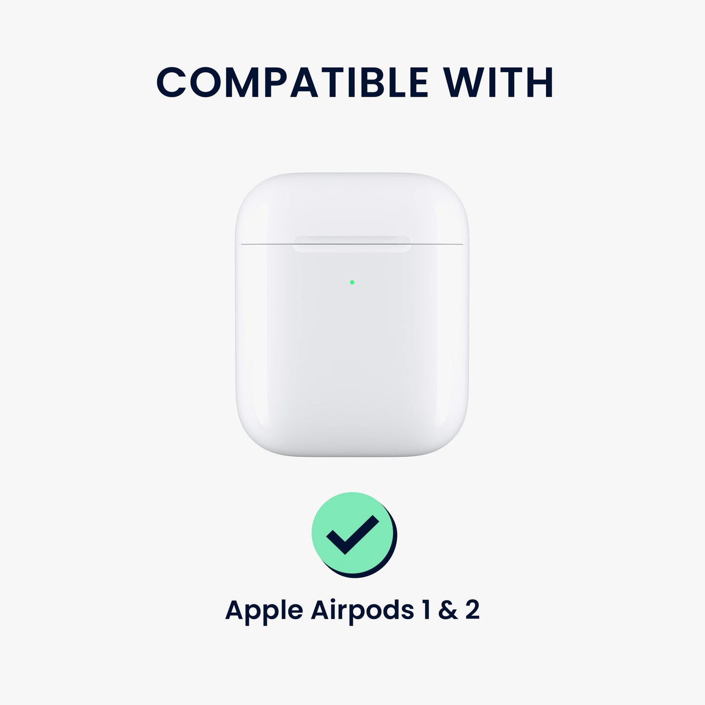 kwmobile Case for Apple Airpods 1 & 2 with Loop - Protective Cover with Keychain - Headphone Cover