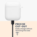 kwmobile Case for Apple Airpods 1 & 2 with Loop - Protective Cover with Keychain - Headphone Cover